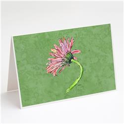 Gerber Daisy Pink Greeting Cards & Envelopes - Pack of 8