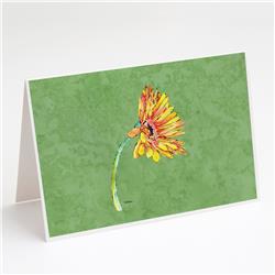 Gerber Daisy Orange Greeting Cards & Envelopes - Pack of 8