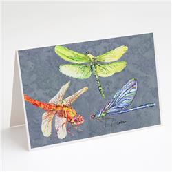 Dragonfly Times Three Greeting Cards & Envelopes - Pack of 8