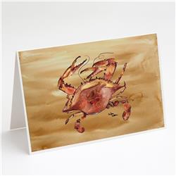 Cooked Crab Sandy Beach Greeting Cards & Envelopes - Pack of 8