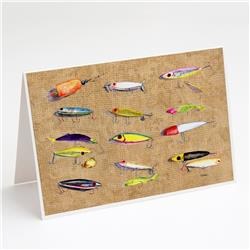 Fishing Lures Greeting Cards & Envelopes - Pack of 8