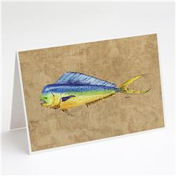 Dolphin Mahi Mahi Greeting Cards & Envelopes - Pack of 8