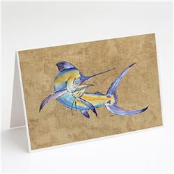 Blue Marlin Greeting Cards & Envelopes - Pack of 8