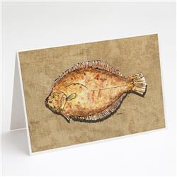 Flounder Greeting Cards & Envelopes - Pack of 8
