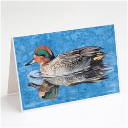 Teal Duck Greeting Cards & Envelopes - Pack of 8
