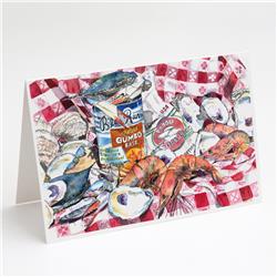 Blue Runner Gumbo Receipe Greeting Cards & Envelopes - Pack of 8
