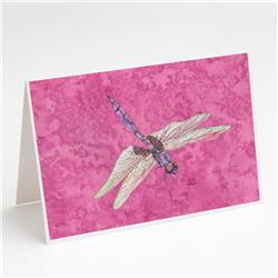 Dragonfly on Pink Greeting Cards & Envelopes - Pack of 8