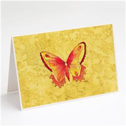 Butterfly on Yellow Greeting Cards & Envelopes - Pack of 8