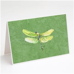 Dragonfly on Avacado Greeting Cards & Envelopes - Pack of 8