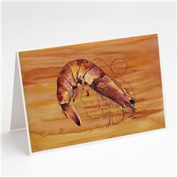 Cooked Shrimp Spicy Hot Greeting Cards & Envelopes - Pack of 8
