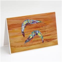 Shrimp Spicy Hot Greeting Cards & Envelopes - Pack of 8