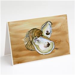 Oyster Sandy Beach Greeting Cards & Envelopes - Pack of 8
