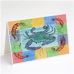 Crab & Shrimp Greeting Cards & Envelopes - Pack of 8