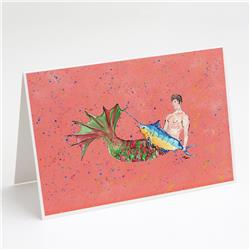 Brunette Merman Greeting Cards & Envelopes - Pack of 8