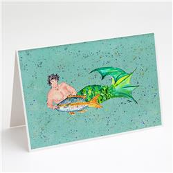 8345GCA7P Black Headed Merman Greeting Cards & Envelopes - Pack of 8