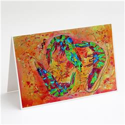 Shrimp Greeting Cards & Envelopes - Pack of 8
