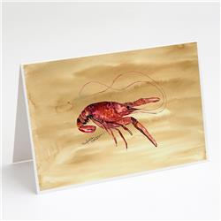 Crawfish Sandy Beach Greeting Cards & Envelopes - Pack of 8