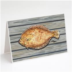 Fish Flounder on Pier Greeting Cards & Envelopes - Pack of 8