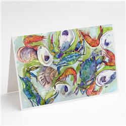 Crabs, Shrimp & Oysters Greeting Cards & Envelopes - Pack of 8