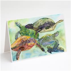 8549GCA7P Turtle Loggerhead Family Greeting Cards & Envelopes - Pack of 8