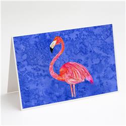 Pink Flamingo Greeting Cards & Envelopes - Pack of 8