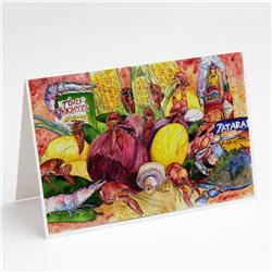 Crawfish with Spices & Corn Greeting Cards & Envelopes - Pack of 8