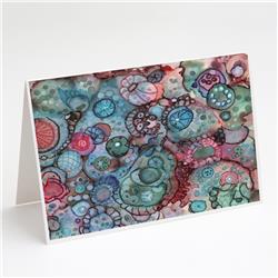 Abstract in Reds & Blues Greeting Cards & Envelopes - Pack of 8