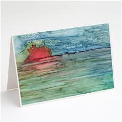 Abstract Sunset on the Water Greeting Cards & Envelopes - Pack of 8