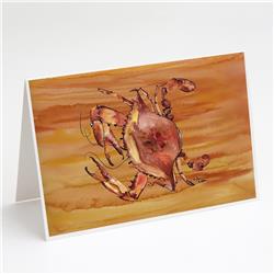 Cooked Crab Hot & Spicy Greeting Cards & Envelopes - Pack of 8