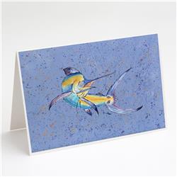Blue Marlin Fish Greeting Cards & Envelopes - Pack of 8
