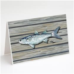 Mullet Fish on Pier Greeting Cards & Envelopes - Pack of 8