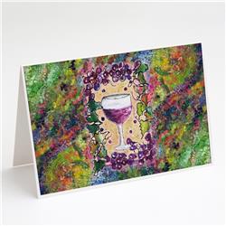Red Wine Glass Greeting Cards & Envelopes - Pack of 8