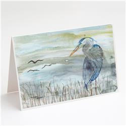 Blue Heron Watercolor Greeting Cards & Envelopes - Pack of 8