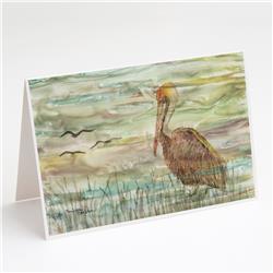 Brown Pelican Sunset Greeting Cards & Envelopes - Pack of 8