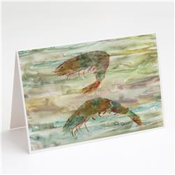 Shrimp Sunset Greeting Cards & Envelopes - Pack of 8