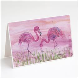 Flamingos Greeting Cards & Envelopes - Pack of 8