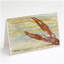 SC2021GCA7P Crawfish Yellow Sky Greeting Cards & Envelopes - Pack of 8