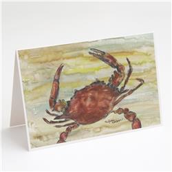 Cooked Crab Yellow Sky Greeting Cards & Envelopes - Pack of 8