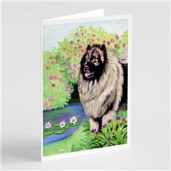 Keeshond Greeting Cards & Envelopes - Pack of 8