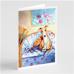 Whippet Waiting on You Greeting Cards & Envelopes - Pack of 8