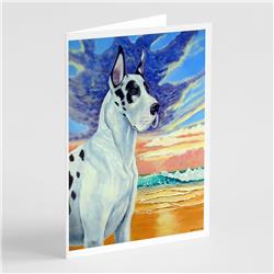 Harelquin Great Dane Greeting Cards & Envelopes - Pack of 8