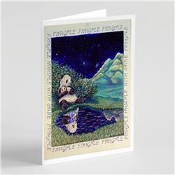 Panda Bear with Baby Greeting Cards & Envelopes - Pack of 8
