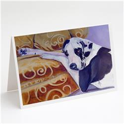 Harlequin Natural Great Dane Greeting Cards & Envelopes - Pack of 8