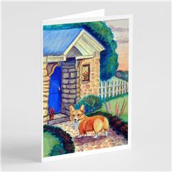 Corgi At the Cottage Greeting Cards & Envelopes - Pack of 8