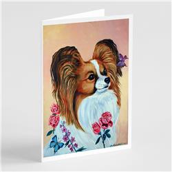 Papillon Rose Greeting Cards & Envelopes - Pack of 8