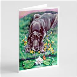 Blue Great Dane Greeting Cards & Envelopes - Pack of 8
