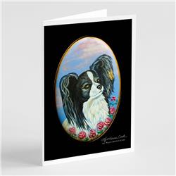 Black & White Papillon Greeting Cards & Envelopes - Pack of 8