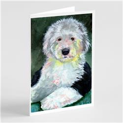 7252GCA7P Old English Sheepdog Greeting Cards & Envelopes - Pack of 8