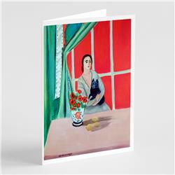 Lady with Her Schipperke Greeting Cards & Envelopes - Pack of 8