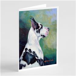 Harlequin Great Dane Greeting Cards & Envelopes - Pack of 8